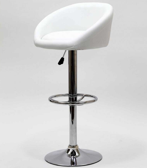 Marshmallow White Leather Stool from Zuniga Interiors Marshmallow White Leather Stool from Zuniga Interiors Collection White Leather Bar Stools