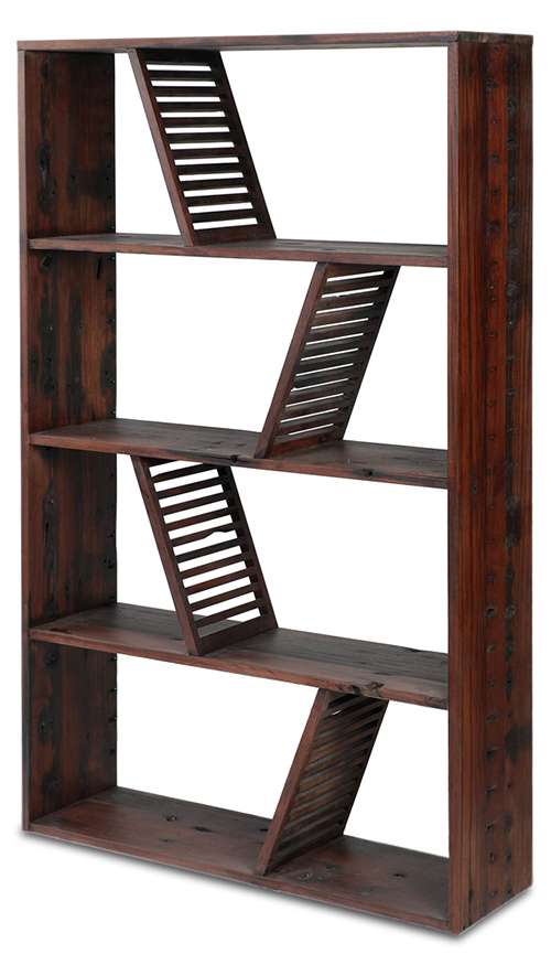 Beautiful Gotten back Wood made Bookcase - Shipwood Deep just by Model Just for Place 3